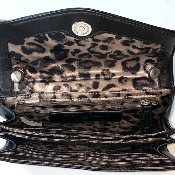 Tignanello Black Leather Mini Crossbody/Clutch Detachable Strap - Picture 7 of 10